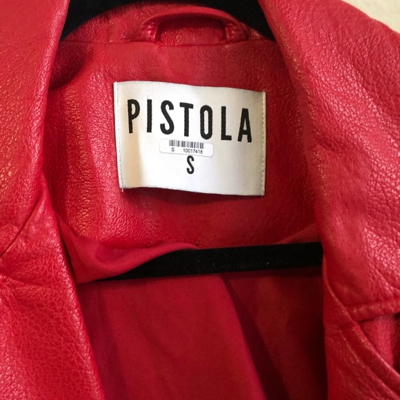 Red Pistola Faux Leather Jacket - Picture 4 of 6
